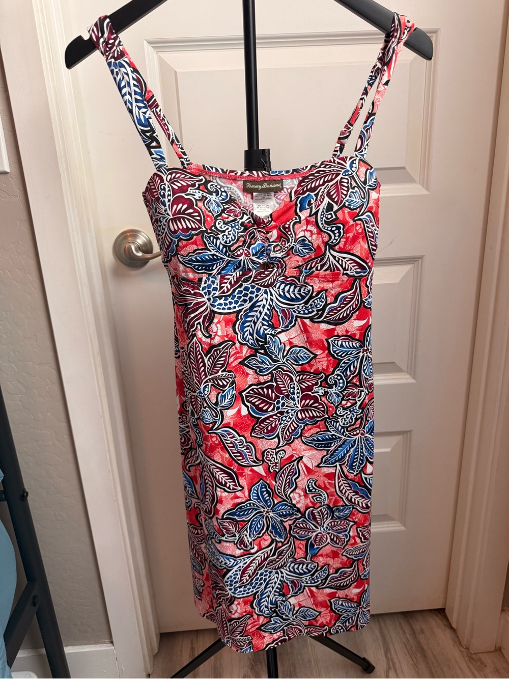 Tommy Bahama Red, Blue & White Tropical Print Dress
